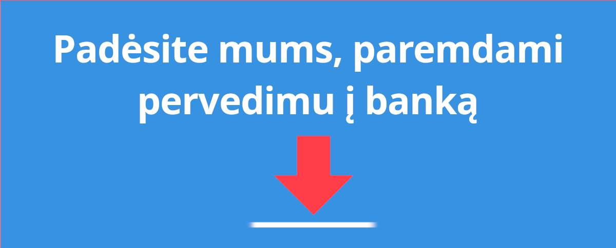 banko paramos skydelis